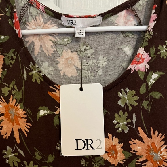 DR2 Black Asymmetrical Ruffled Blouse - Picture 3 of 4